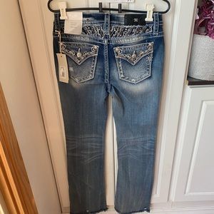NWT Miss Me bling jeans size 29 “Chloe” boot, inseam 34”
